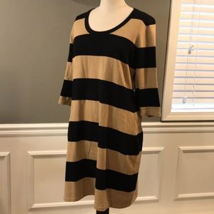 Calvin Klein striped knit dress